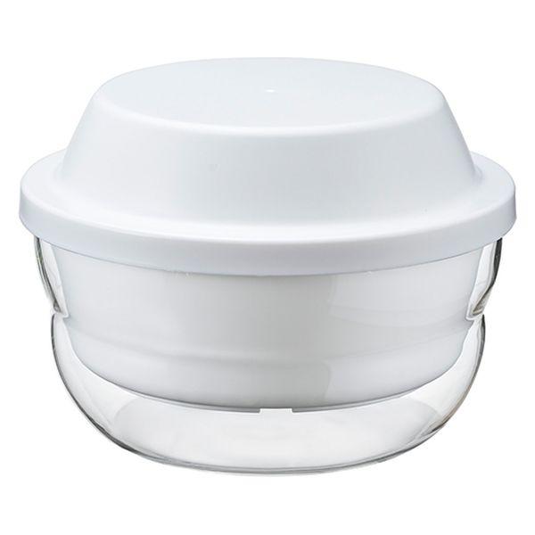 （セール）HARIO （ハリオ） ガラスのレンジ蒸し器 1200ml ホワイト XMK-120-W ...