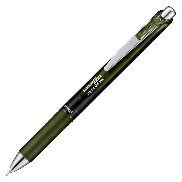 ぺんてる ゲルインキボールペン エナージェル 0.5mm オリーブブラック BLN75A2-KA 1...