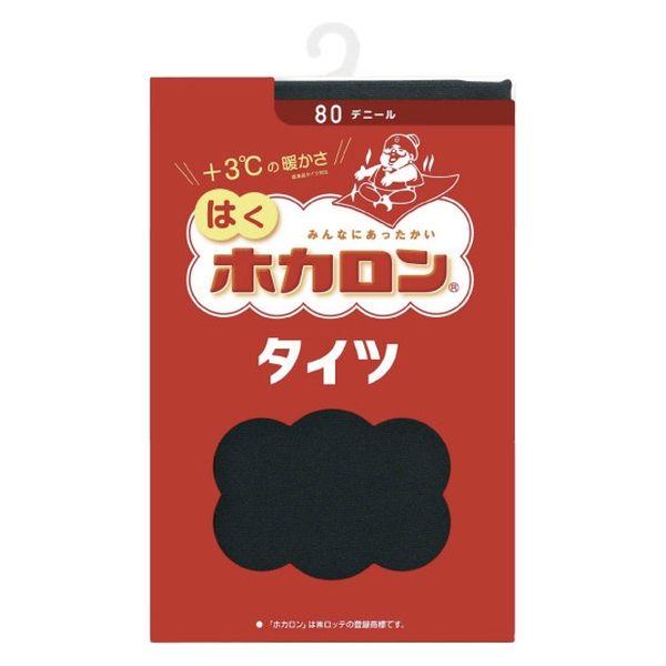 アツギ はくホカロン タイツ 80デニール L-LL ブラック FP8888 1セット（3足）