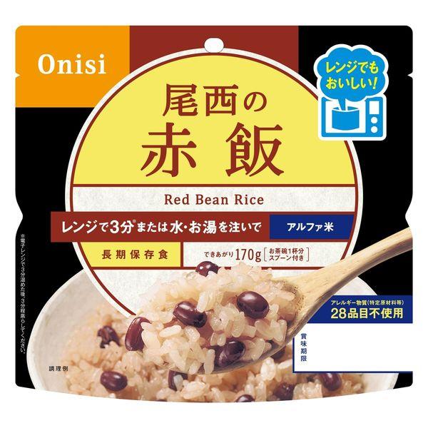 【非常食】尾西食品 尾西のレンジ+（プラス）赤飯 80g 1袋