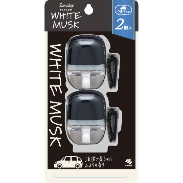 サワデー 車専用 クリップ パルファムホワイトムスク 6ml 1パック（2個入）クルマ 消臭剤 芳香...