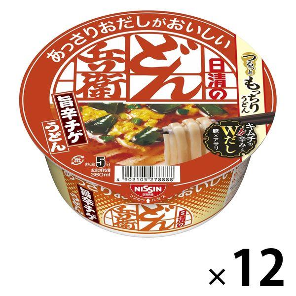 カップ麺 日清のあっさりおだしがおいしいどん兵衛 旨辛チゲうどん 日清食品 12個