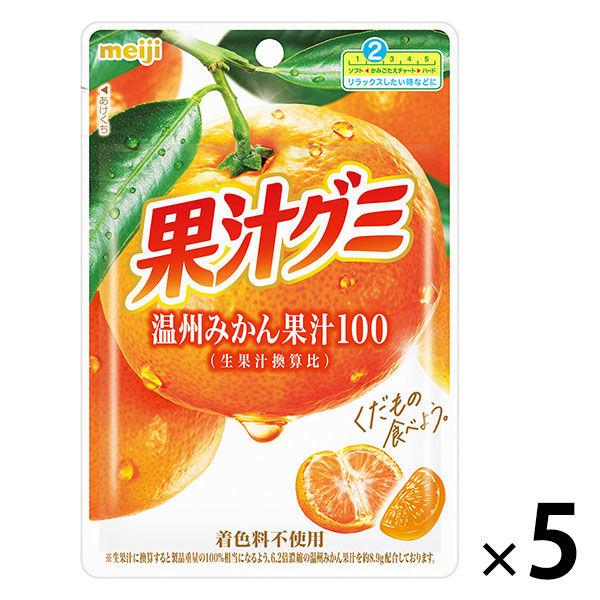果汁グミ温州みかん 5袋 明治