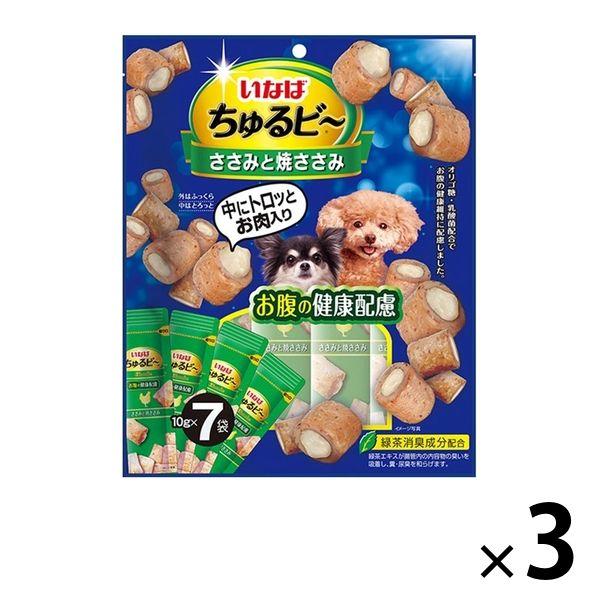 いなば ちゅるビー 犬 ささみと焼ささみ お腹の健康配慮（10g×7袋入）3袋 ドッグフード おやつ