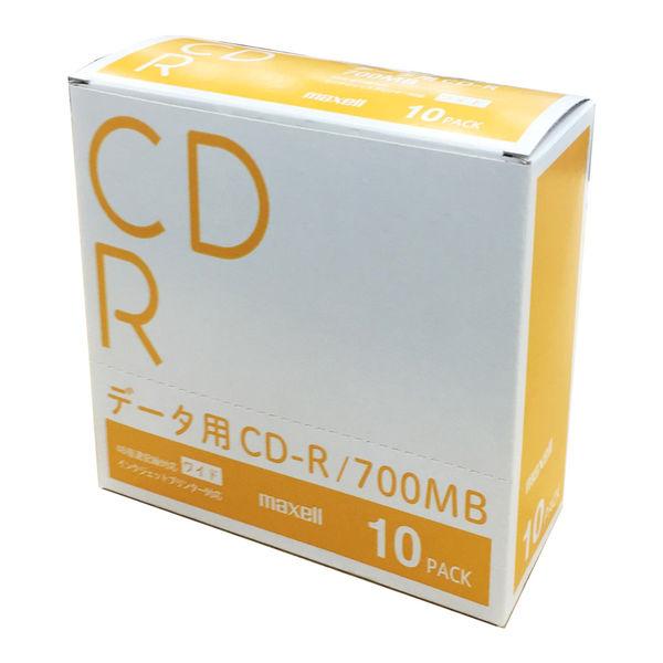 リニューアル マクセル データ用CD-R 5mmプラケース 1パック（10枚入）ワイド印刷対応  オ...