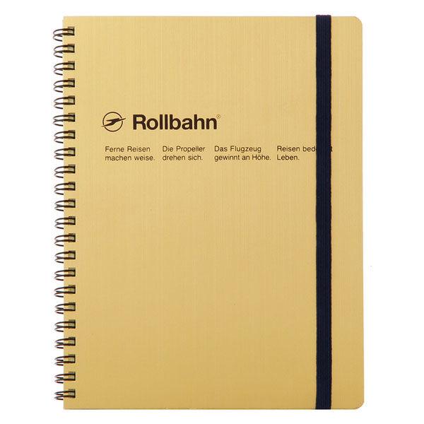 ロルバーン ポケット付メモ メタリック A5 ゴールド 5mm方眼 リングノート デルフォニックス（...