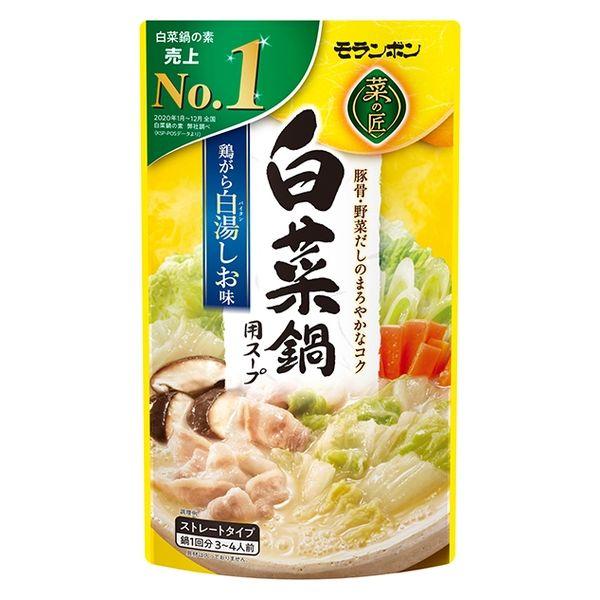 モランボン 菜の匠 白菜鍋用スープ 鶏がら白湯しお味 750g 1袋 鍋つゆ