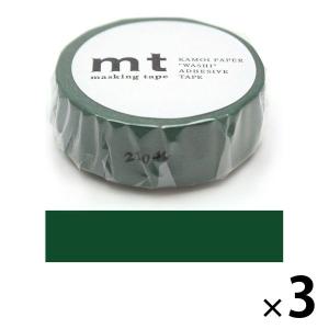 【アウトレット】カモ井加工紙 マスキングテープ mt ピーコック 幅15mm 3巻 MT01P204R