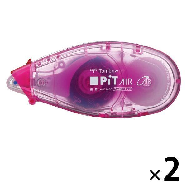 トンボ鉛筆【PIT】テープのり ピットエアーミニ詰め替えタイプ 本体 ピンク PN-CASC80 2...