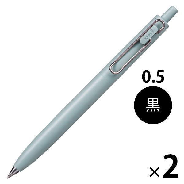 三菱鉛筆 ユニボールワンF 0.5mm 葉雫（Fグリーン） UMNSF05F.6 2本