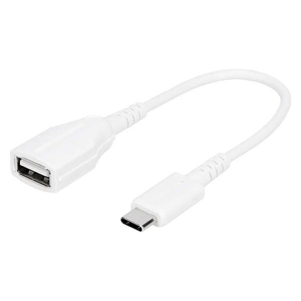 USB変換ケーブル USB-C[オス]-USB-A[メス] 0.2m 3.0A 急速充電 Type-...