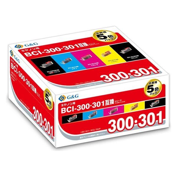 キヤノン（Canon）用 互換インク HBC-301+300/5MP（BCI-301+300/5MP...