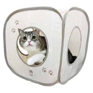 【ワゴンセール】【数量限定】 キャットプレイキューブ 猫 もち様Ver 猫おもちゃ 猫壱 据え置き型キャットタワーの商品画像