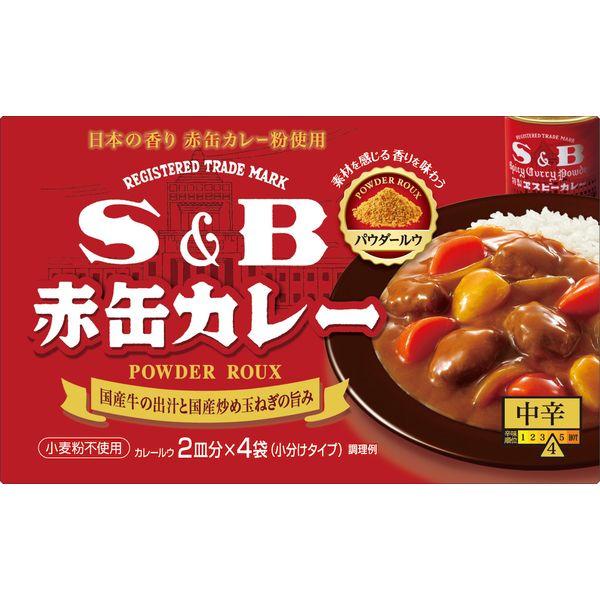 S＆B赤缶カレーパウダールウ 中辛 1個 エスビー食品