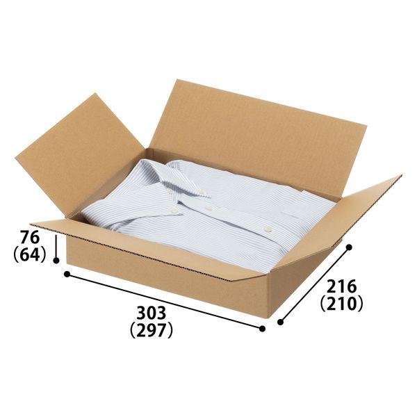 【60サイズ】「現場のチカラ」軽梱包用ダンボール シャツ・薄物衣類向けサイズ 外寸：303×216×...