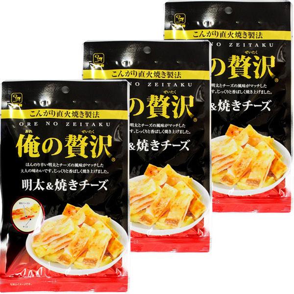 俺の贅沢 明太＆焼きチーズ　3袋　カモ井食品　おつまみ　珍味