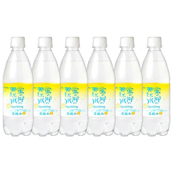 友桝飲料 蛍の郷の天然水スパークリング レモン 500ml 1セット（6本）