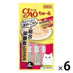 いなば CIAO チャオ ちゅーる 猫 とりささみ 総合栄養食 国産（14g×4本入）6袋 ちゅ〜る キャットフード