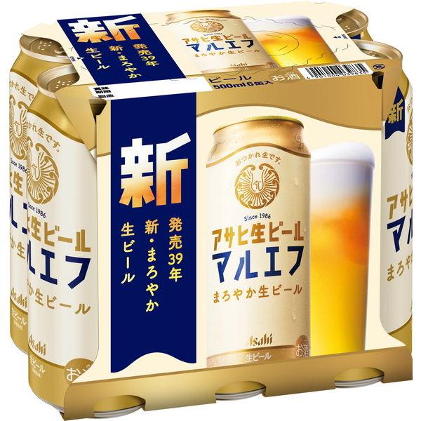 ビール　アサヒ生ビール　マルエフ　500ml×6本