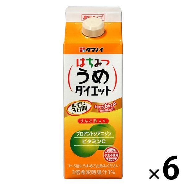 ロ】タマノイ酢 はちみつうめダイエット濃縮タイプ 500ml 1セット（6本）