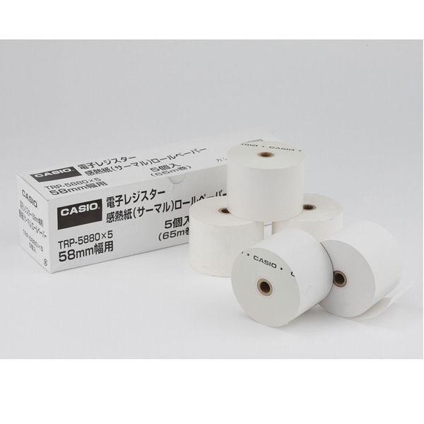 【感熱紙】レジロール カシオ純正品 幅58×外径80mm 1箱（5巻入） TRP-5880X5