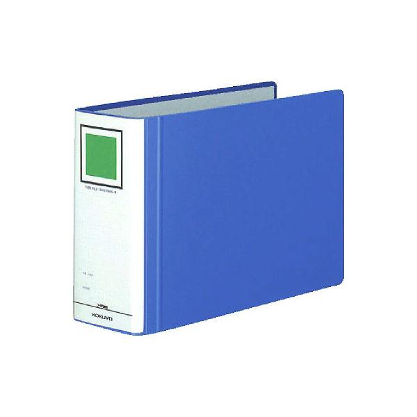 コクヨ（KOKUYO） チューブファイル エコツインR A4ヨコ 2穴 とじ厚80mm 青（ブルー）...
