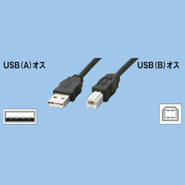 エレコム　USBケーブルA-Bタイプ　3m　USB（A）[オス]-USB(B)[オス]　ブラック/R...