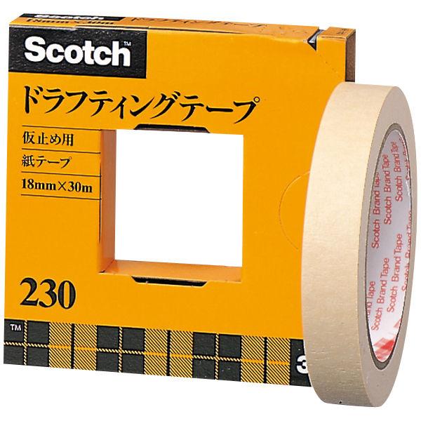 スコッチ ドラフティングテープ 製図用 マスキング 幅18mm×30m 10巻 スリーエム 230-...