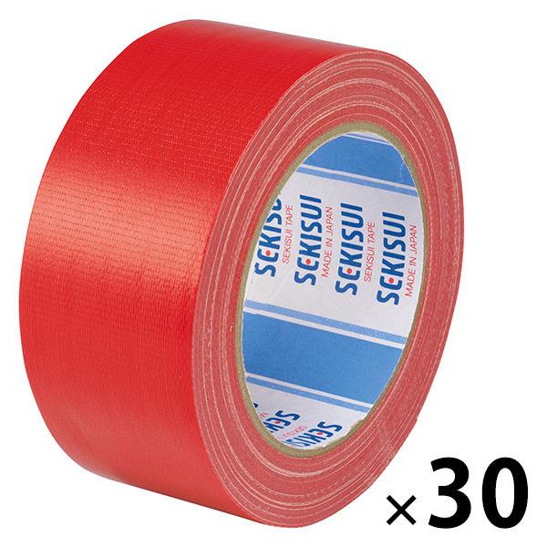 【ガムテープ】 カラー布テープ No.600V 0.22mm厚 幅50mm×長さ25m 赤 積水化学...