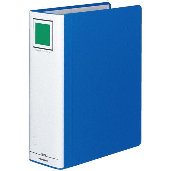 コクヨ（KOKUYO） チューブファイル エコツインR A4タテ 2穴 とじ厚80mm 青（ブルー）...
