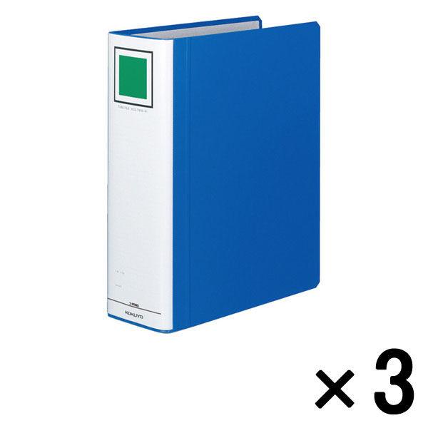 コクヨ（KOKUYO） チューブファイル エコツインR A4タテ 2穴 とじ厚80mm 青（ブルー）...