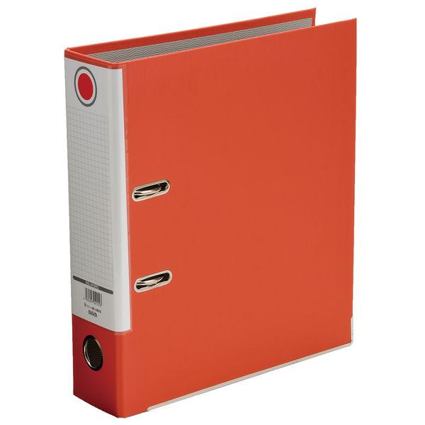 ハピラ レバー式アーチファイル A4タテ 背幅80mm レッド SGLAF8RD 1セット（3冊：1...