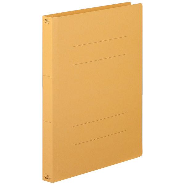アスクル　フラットファイル　A4タテ　厚とじ　10冊　イエロー　黄色  オリジナル