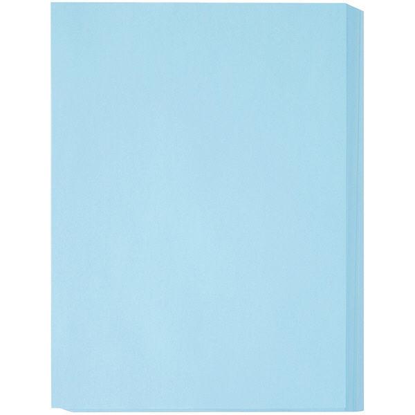 アスクル　カラーペーパー　厚口　ブルー　A4　1冊（500枚入）  オリジナル