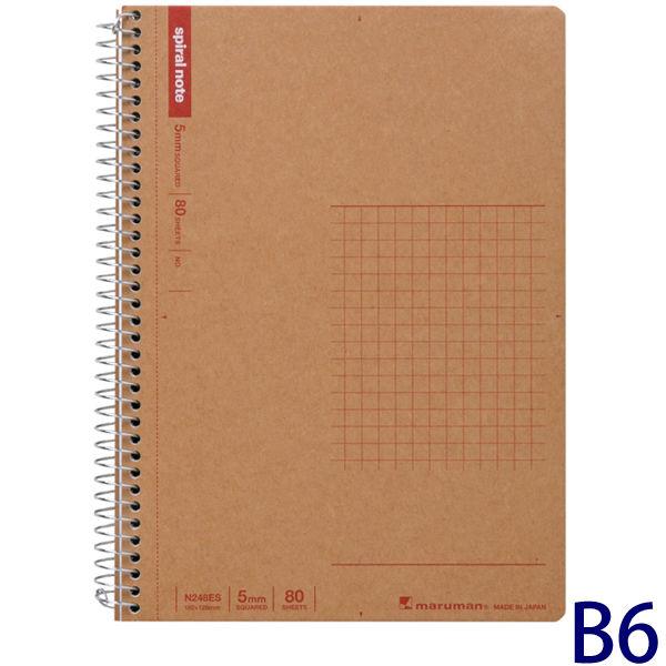 マルマン ノート B6 スパイラルノート 5mm方眼罫 80枚 5冊入 N248ES