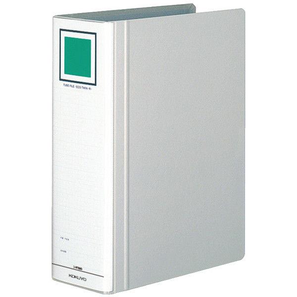 コクヨ（KOKUYO） チューブファイル エコツインR A4タテ 2穴 とじ厚80mm シルバー 1...