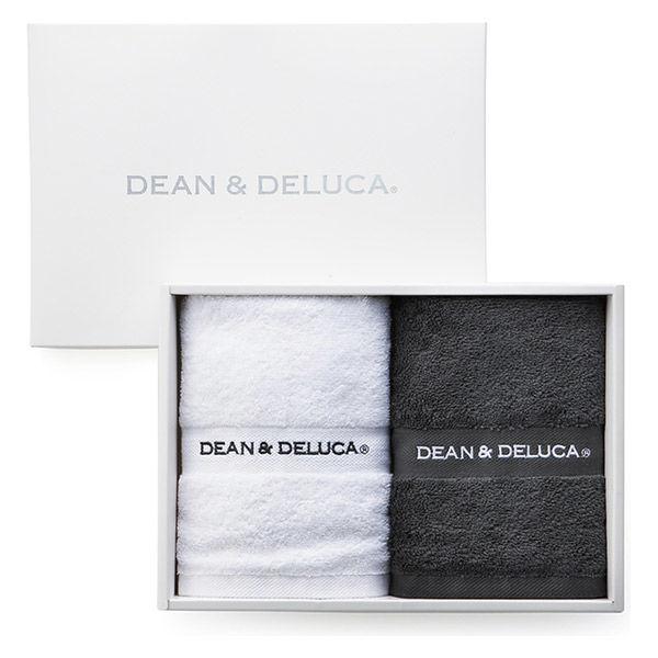 DEAN ＆ DELUCA　キッチンタオル ホワイト・チャコールグレー 約40×80cm 1セット（...
