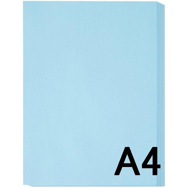 アスクル　カラーペーパー　A4　ブルー　1冊（500枚入）  オリジナル