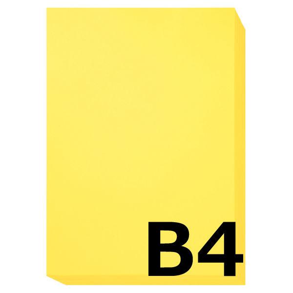 アスクル　カラーペーパー　B4　イエロー　1箱（500枚×5冊入）  オリジナル