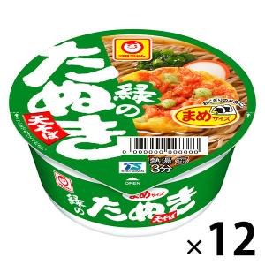 カップ麺 マルちゃん 緑のまめたぬき天そば ミニ...の商品画像