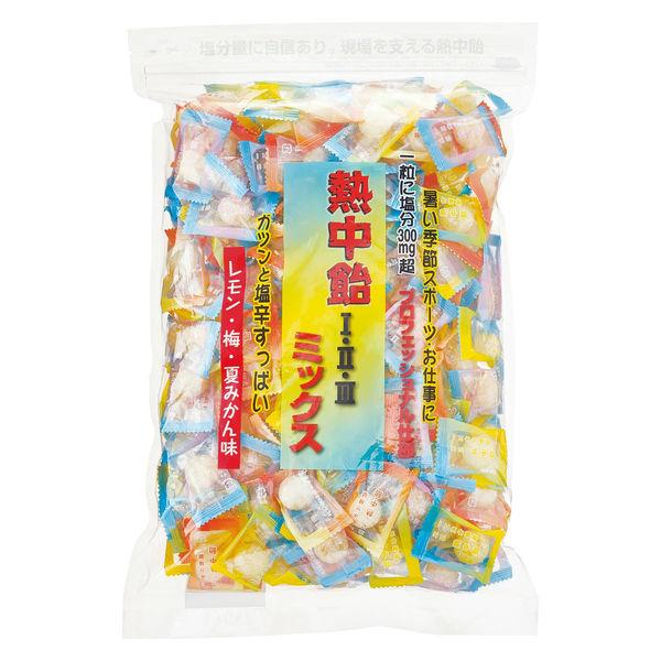 熱中飴 I II III ミックス 業務用 1袋（1kg：約200粒入） 井関食品 塩飴 塩分補給