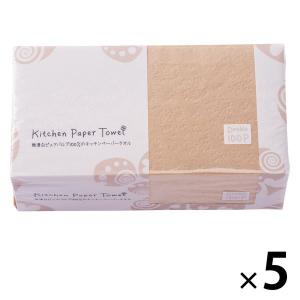 無漂白キッチンペーパー 1セット（100組入×5パック）無漂白パルプ100％ ソフトパック キッチンタオル トーヨ
