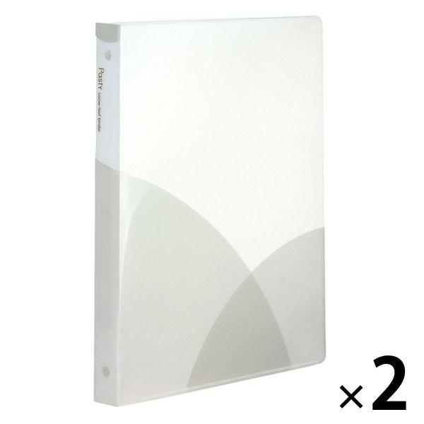 プラス ルーズリーフバインダー パスティ ワイドB5 バニラホワイト 白 98817 2冊