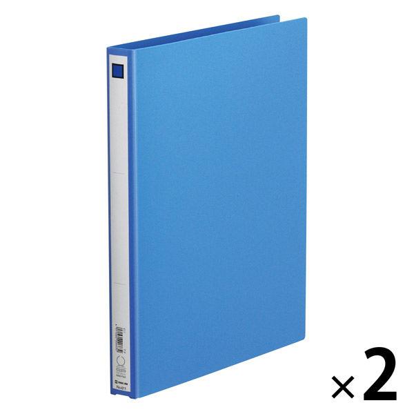 キングジム リングファイル（エコノミータイプ） A4タテ 2穴 背幅27mm 青 611アオ 2冊