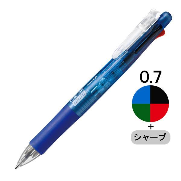多機能ボールペン クリップ-オンマルチ500 青軸 4色0.7mmボールペン+シャープ B4SA1-...