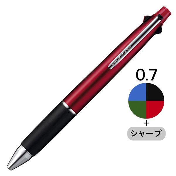 ジェットストリーム4＆1 多機能ペン 0.7mm ボルドー軸 赤 4色+シャープ MSXE5-100...
