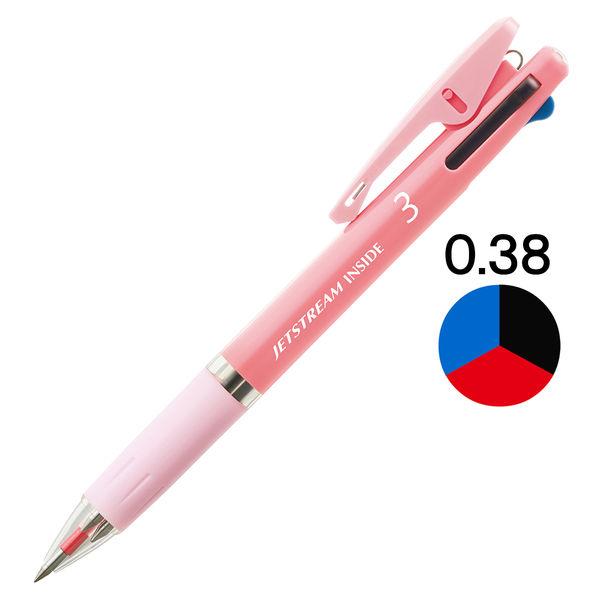 ジェットストリーム インサイド 3色ボールペン 0.38mm ピンク軸 アスクル限定 H.SXE34...