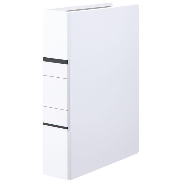 アスクル パイプ式ファイル A4タテ 両開き とじ厚50mm 背幅66mm ホワイト 白 ユーロスタ...