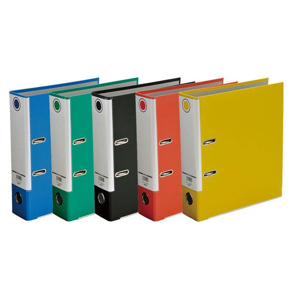 ハピラ レバー式アーチファイル A4タテ 背幅80mm 5色アソート SGLAF8AS 1箱（10冊...