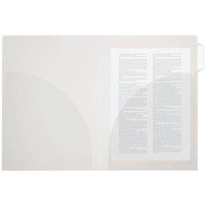 アスクル インデックス付き見開きカラークリアーホルダー クリアー 79393 1袋(10冊入) オリジナル